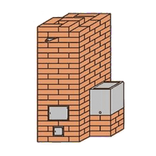 Открытая печь 5. Порядовка каменки для бани.